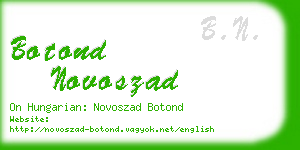 botond novoszad business card